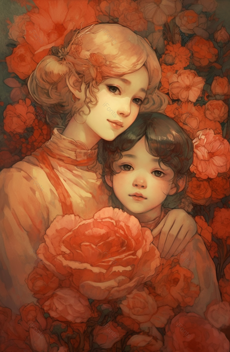 感恩母亲节康乃馨插画背景,插画/手绘图,插画/手绘图库,插画/手绘图下载,插画/手绘